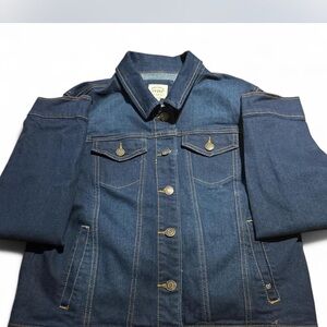 JVINI Dark Denim Jacket with Contrast Stitching